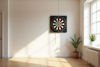 Salle de jeux moderne avec un dartboard électronique mural