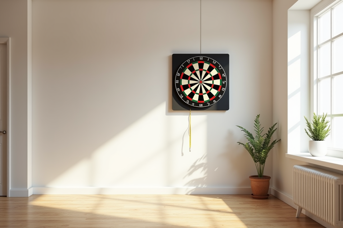 Salle de jeux moderne avec un dartboard électronique mural
