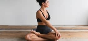 woman performing yoga